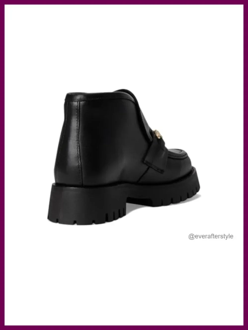 Leather Ankle Bootie with Block Heel Pull-On Style